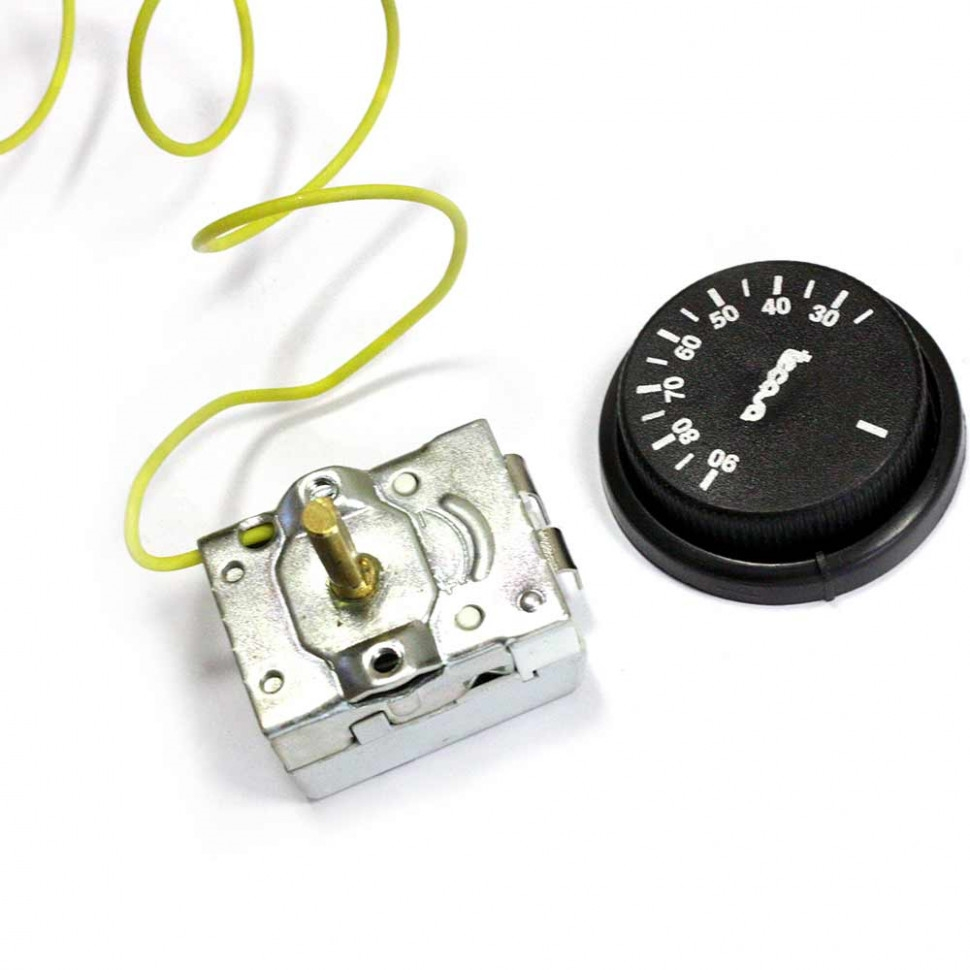 Набор 2 шт Капиллярный термостат с ручкой 30-90°C, для Ariston, Electrolux, KM100342