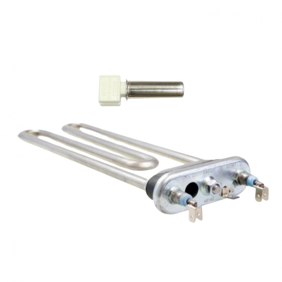 Комплект ТЭН 1950W для стиральной машины AEG, Electrolux, L243мм + термостат + фильтр + засыпка, 46142Д