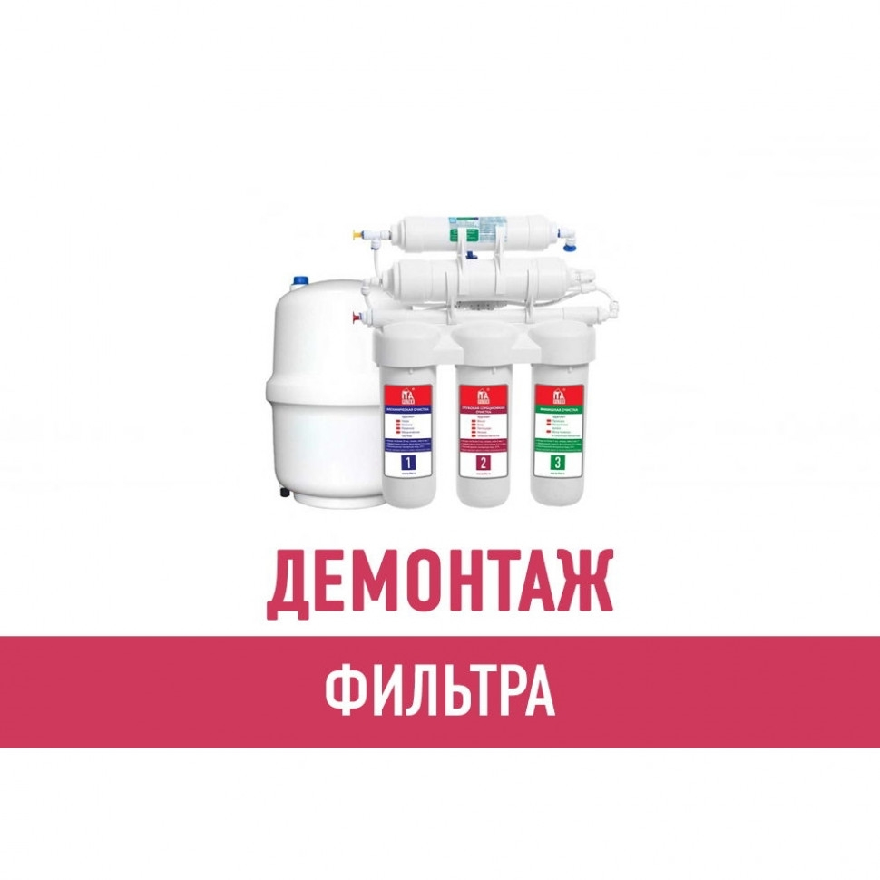 Демонтаж фильтра для воды