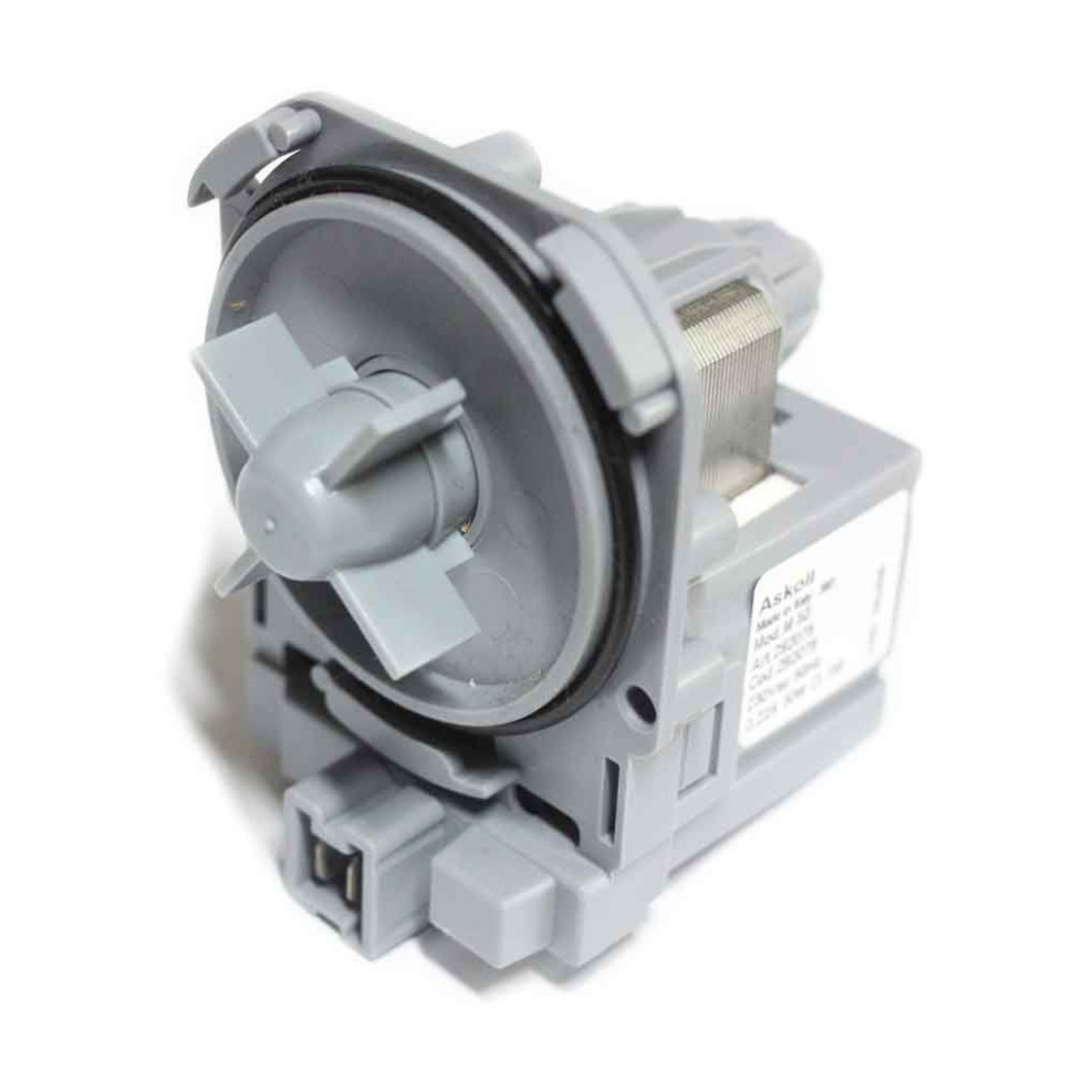 Сливной насос (помпа) для стиральной машины Bosch, Candy, Siemens, Whirlpool, Askoll M50, 30W, 3 защёлки, Р002