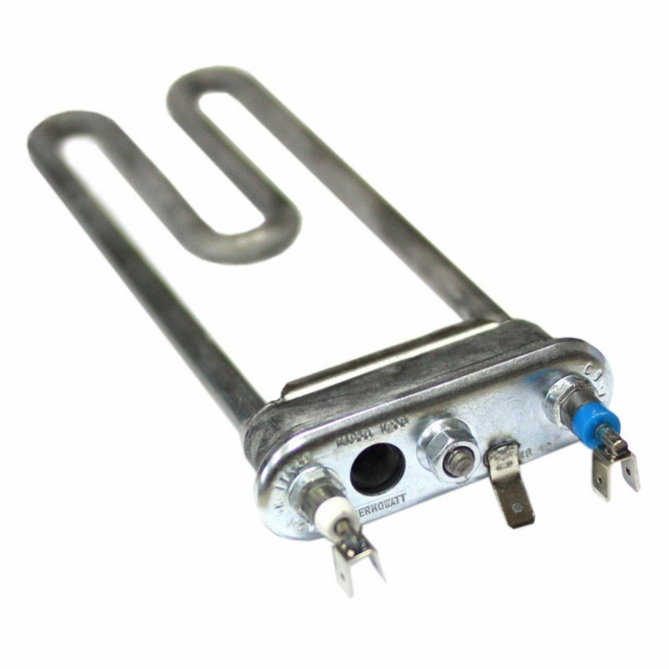 Комплект ТЭН 1950W для стиральной машины Samsung, Whirlpool с отверстием под датчик L203мм + фильтр + засыпка, K3406145