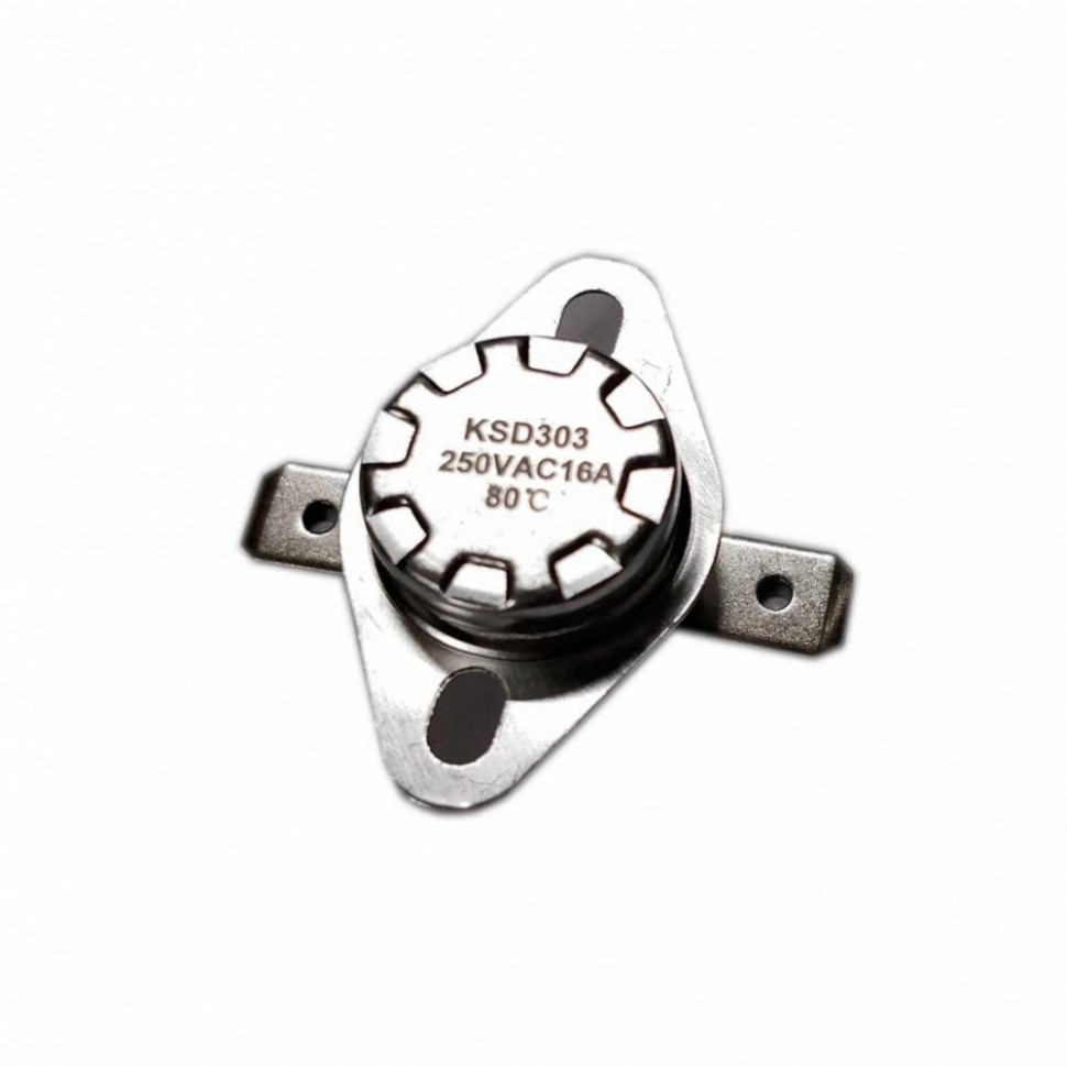 Набор 6 шт Термостат для водонагревателя Ariston, Thermex KSD303, 16A 80°С биметаллический самовозвратный, KM316080