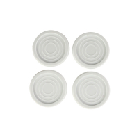 Антивибрационные подставки ИТАТЭН, D56мм, h6мм, белые, тонкие, круглые, 4 шт, 20539