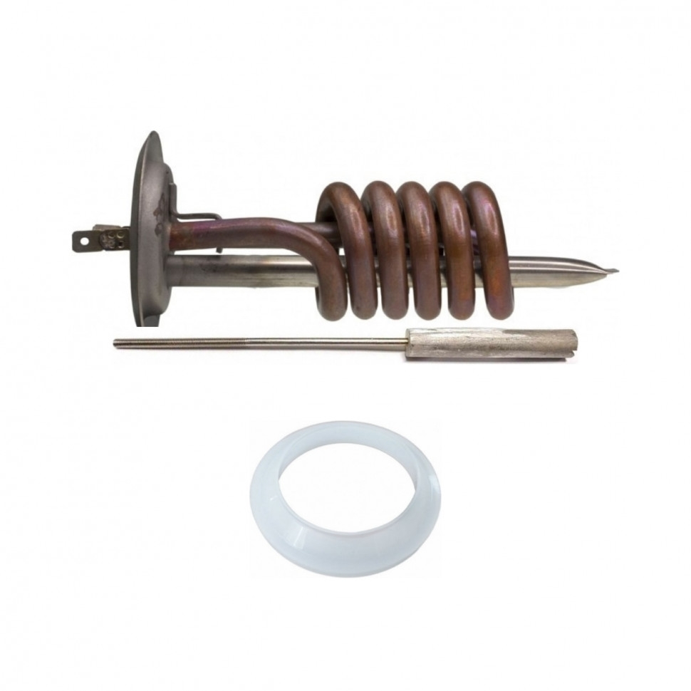 Комплект ТЭН 2 кВт (2000 Вт) RF для водонагревателя Thermex, Garanterm, контакты под разъем + прокладка + анод, 20155K