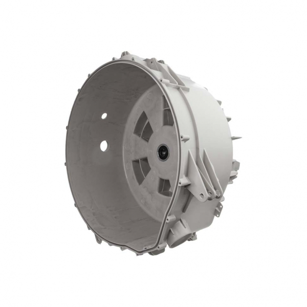 Задний полубак для стиральной машины Атлант Multi Function в сборе, подшипники 203 204, сальник 25x47x8/11.5, МКАУ.301261.016, 730112604700