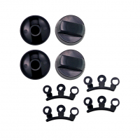 Набор 3 шт Ручка переключения плиты универсальная, черная, комплект 4шт (CU3806), KMWL1034