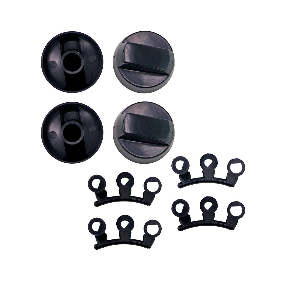 Набор 3 шт Ручка переключения плиты универсальная, черная, комплект 4шт (CU3806), KMWL1034